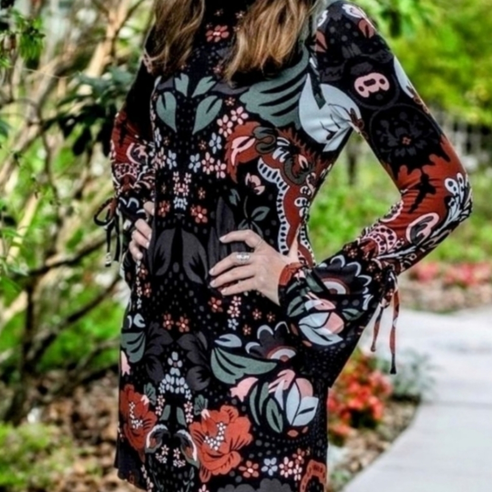 Free People Among The Wildflowers Open Back Dress - Picture 2 of 7